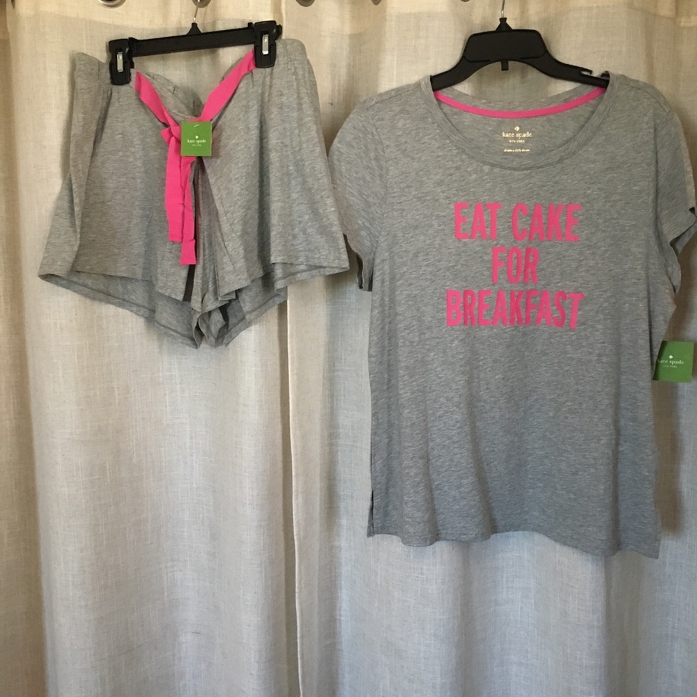 NWT Kate Spade Eat Cake for Breakfast Pajama Set